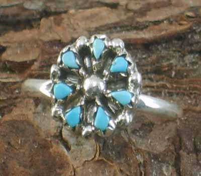 Zuni Native American Ring- sz 7.5